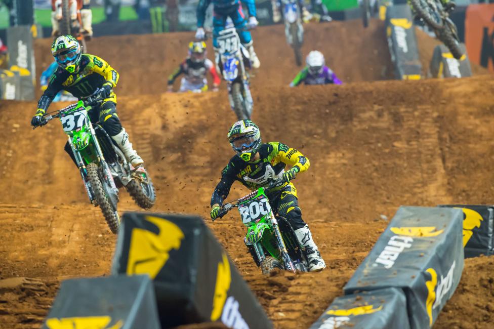 Tonus (200) is going to be out with a blood-sugar issue, which leaves Savatgy (37) as Pro Circuit's lone hope for a 250SX East win.