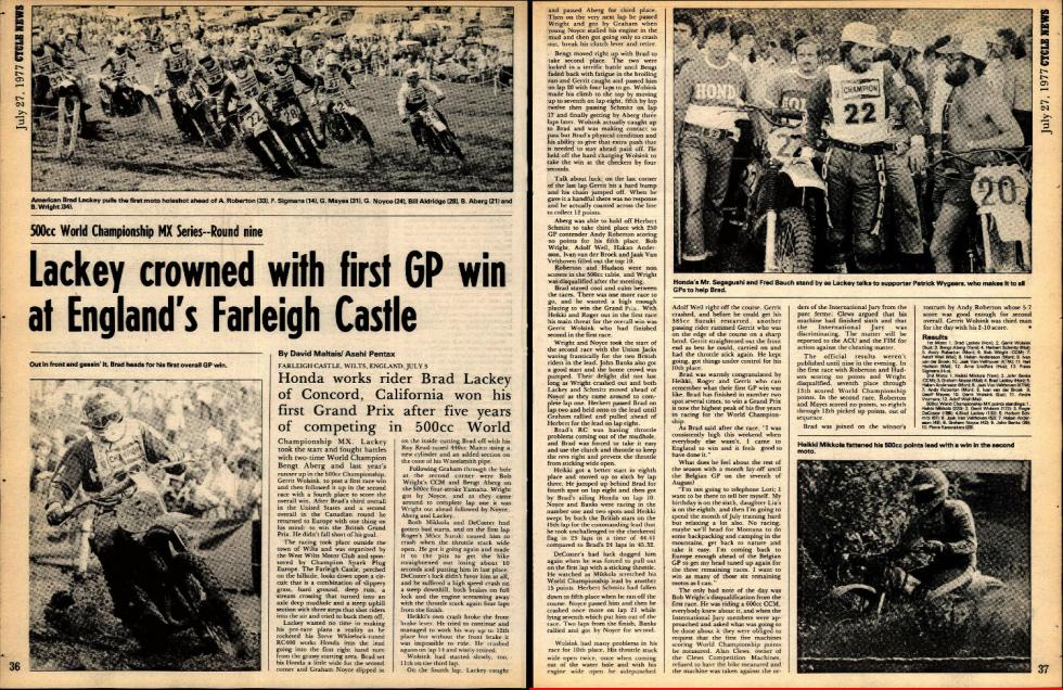 Things were much different back when Bad Brad was winning GPs.