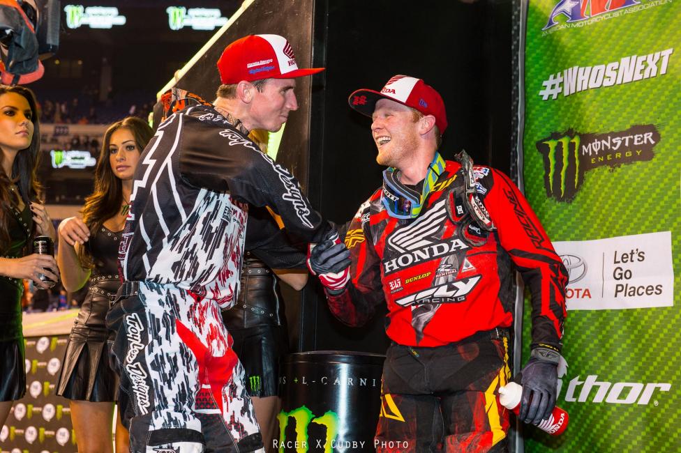 Honda HRC with a 2-3 finish.  