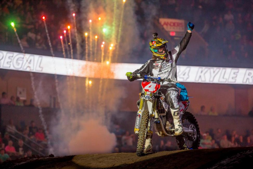 Kyle Regal has caught fire in Amsoil Arenacross and won both nights in Mississippi.