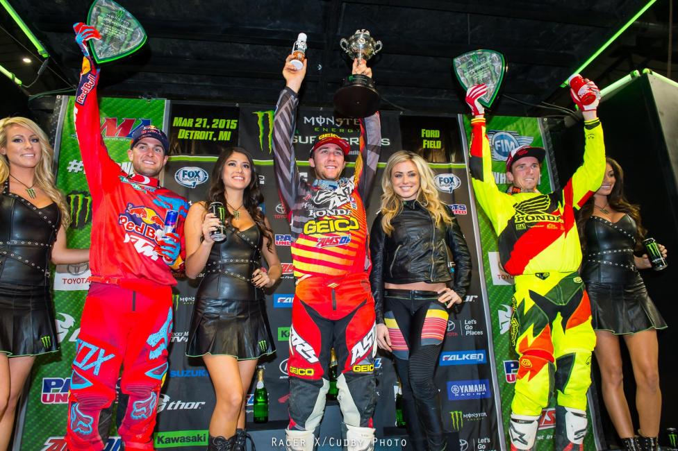 Cole Seely (right) was on the podium again this weekend.  