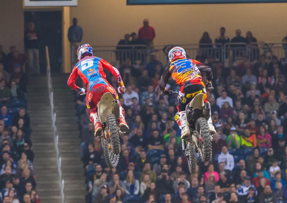 While Dungey sits at the top of the point standings, Tomac is waiting in the wing for any mistake. 
