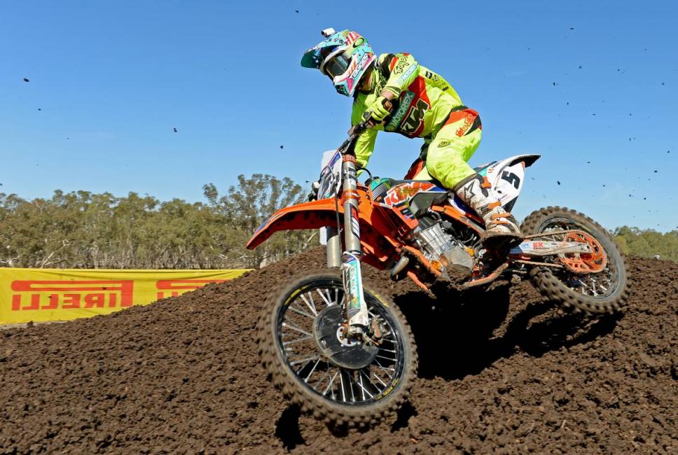 Kirk Gibbs won the opening round of the Austalian Motocross Series.