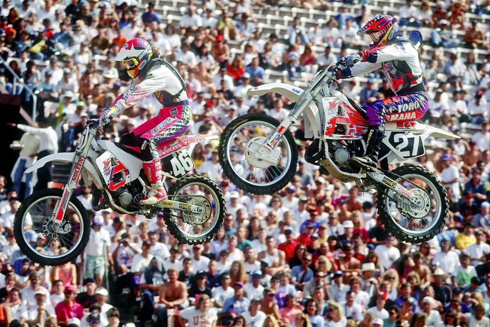 Vohland (27) follows closely behind Lance Smail in 1992. 