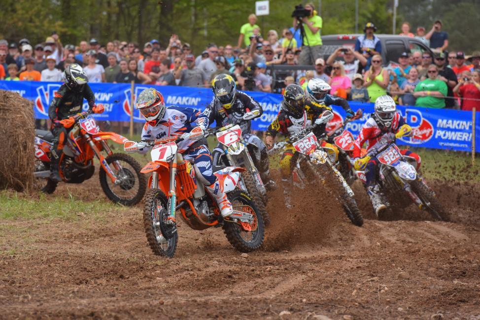 Kailub Russell earned the $250 All Balls Racing Holeshot after he was able to get an early lead on the group