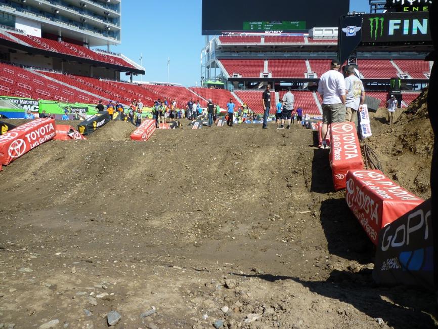 Rocks like these are all over the track.