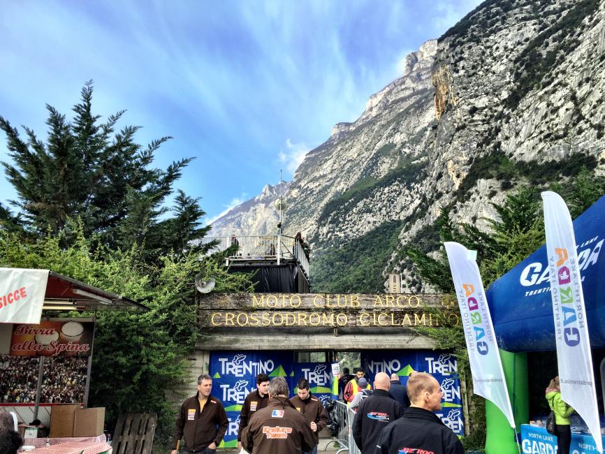 Arco di Trento is a very old and small track. They said they had 50,000 there, but I would say that was about five times more than could ever actually fit in there.