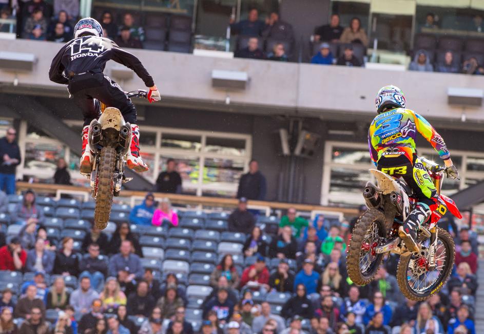Cole Seely started the race in front, but Eli Tomac charged hard for the win. 
