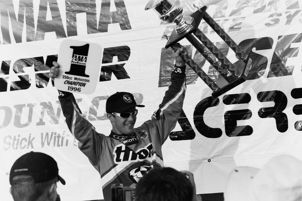 Jeff Emig took the win and the championship from Jeremy McGrath.