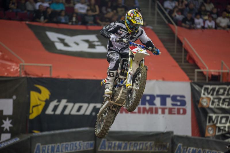 Kyle Regal enters the arenacross finale tonight tied for first.