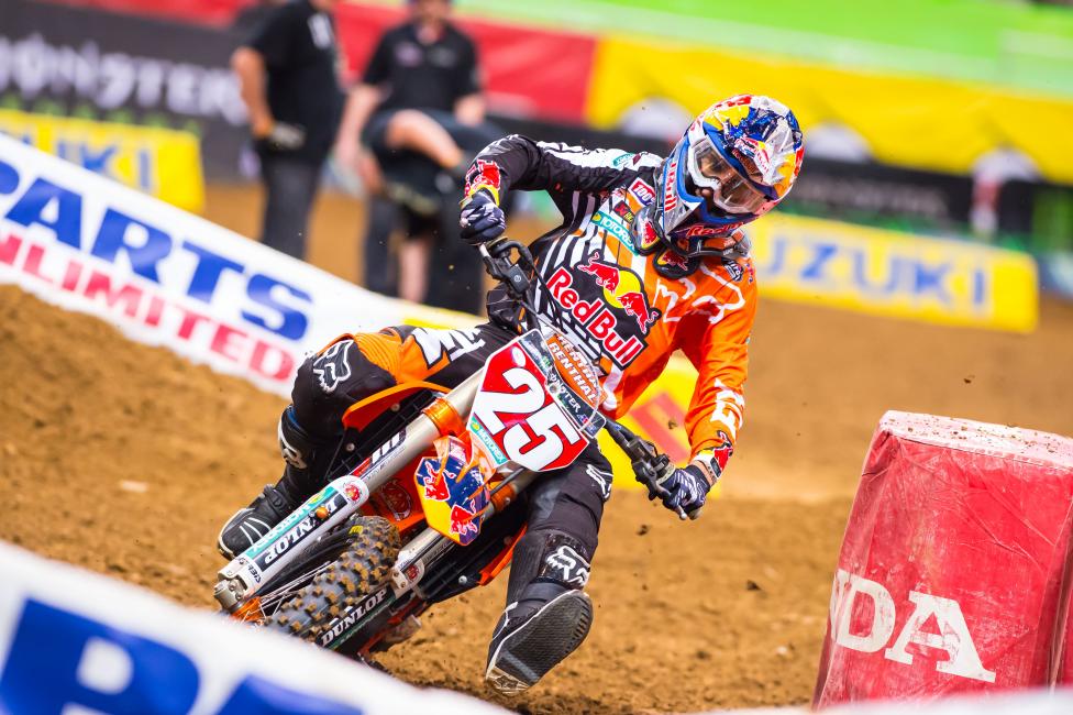 Marvin Musquin is one of sixteen small-bore champs to podium in every SX race in a season.