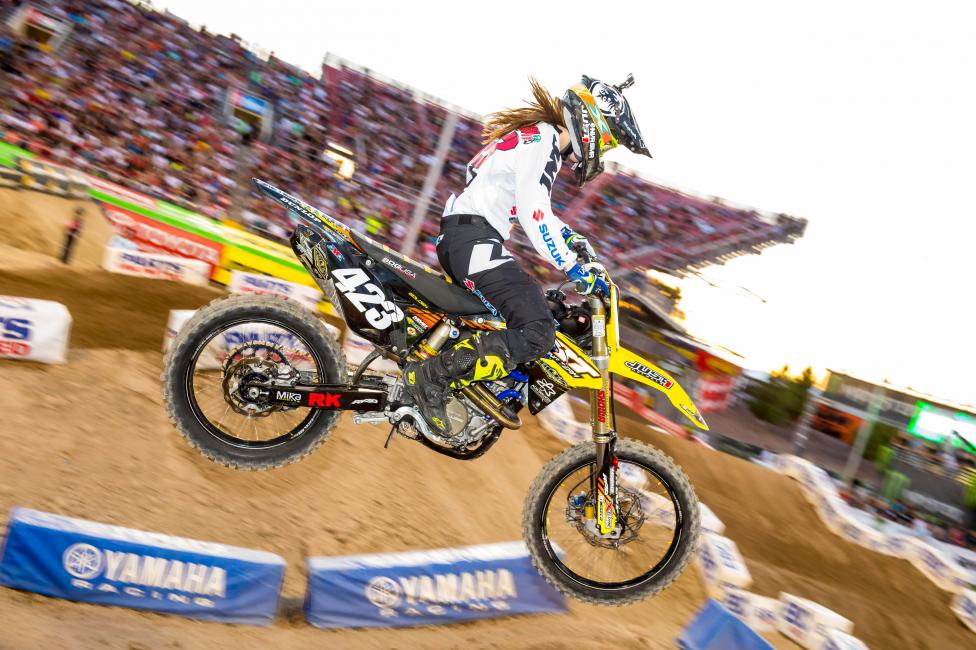 Vicki Golden took advantaged of a thinned 250 field and made her first night show, the first time in history a female has done so.