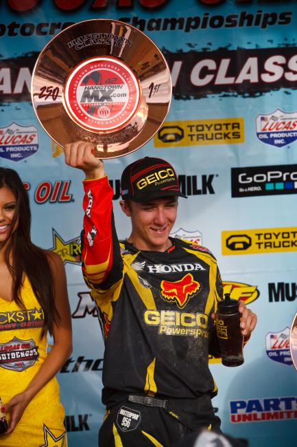 Though not as dominant as his 2015 performance at the Hangtown Motocross Classic, the Honda rider scored 3-1 for first overall on the afternoon in 2010. 