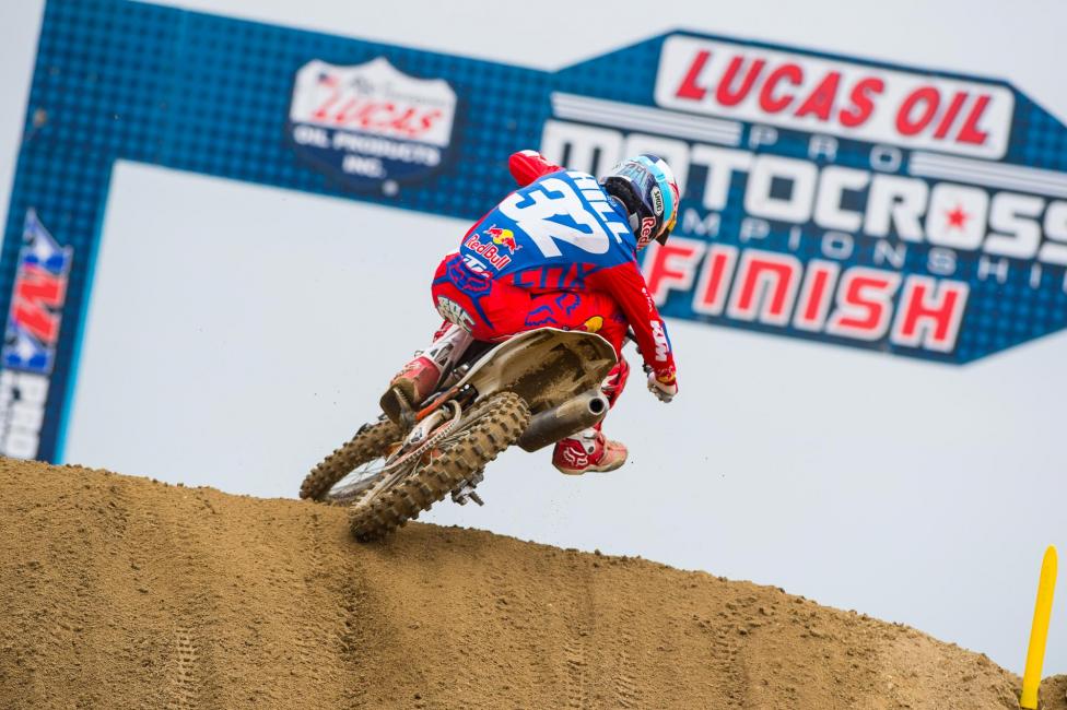 Justin Hill owes Shane McElrath a favor. McElrath passed Nelson on the final lap to hand second overall to Hill.