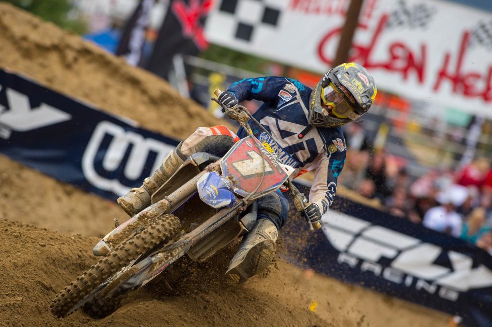 Martin started at the very back of the pack in the first moto, eventually making it up to fifth.