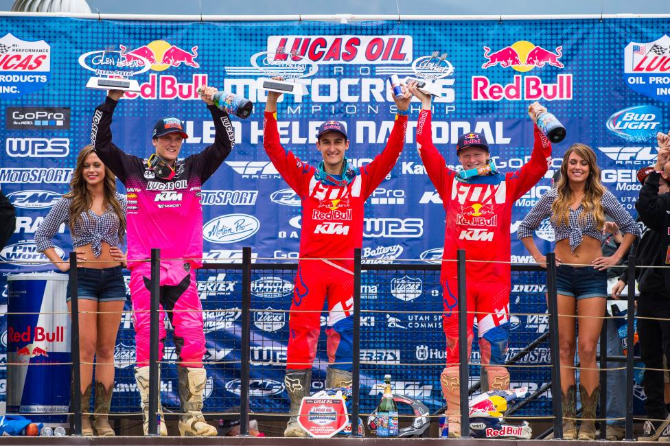 The podium was all orange for the first time in AMA Motocross history.