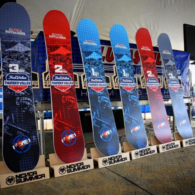 This week’s trophies for #TVMX were inspired by the mountains that surround the track.