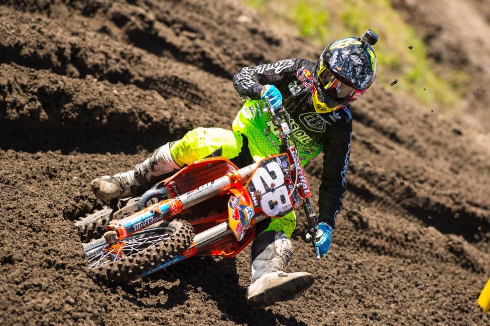 Nelson had a good run going in the second moto too, but ended up fading back to seventh. He tied with Cianciarulo for third overall, but Cianciarulo got the nod for finishing better in moto two.