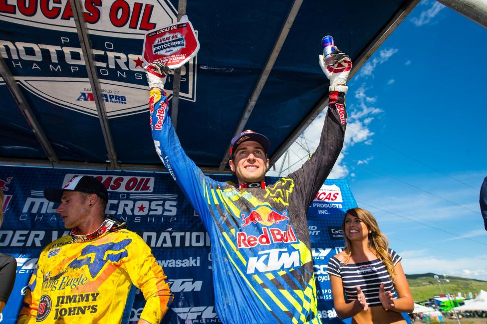 Ryan Dungey holding the red plate is a scary sight for the competition.