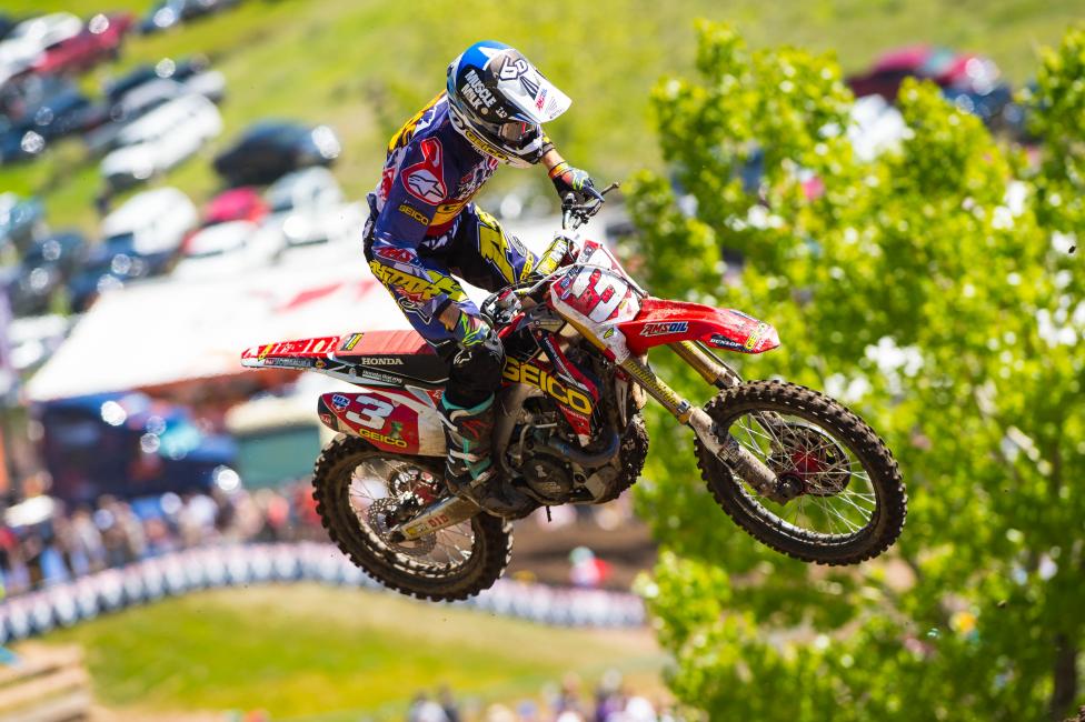 Tomac had pulled huge leads in the first five motos of the year without appearing to be on the edge. 