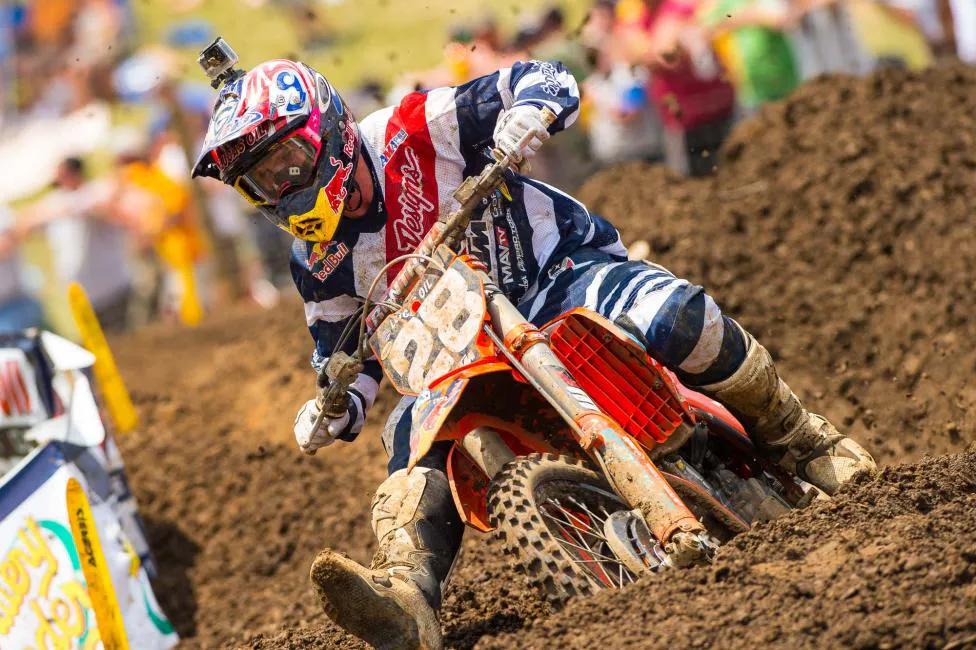 Jessy Nelson has risen to a new level. He locked down third overall with 3-2 moto scores. Photo: Cudby