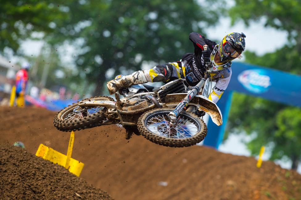 Anderson put on a hard charge in the second moto. 