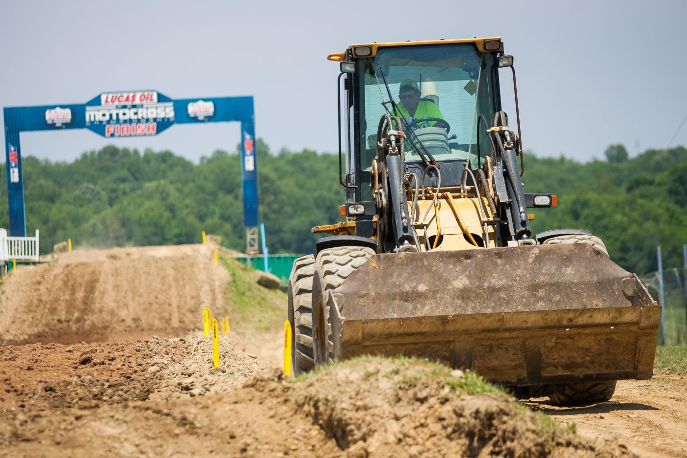 Track work under way.