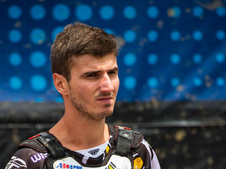 Pourcel's third in the first moto was the best of the season so far. 