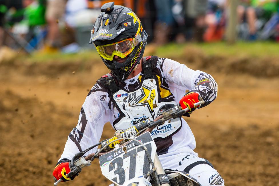 Pourcel got the holeshot in the second 450 Class moto.