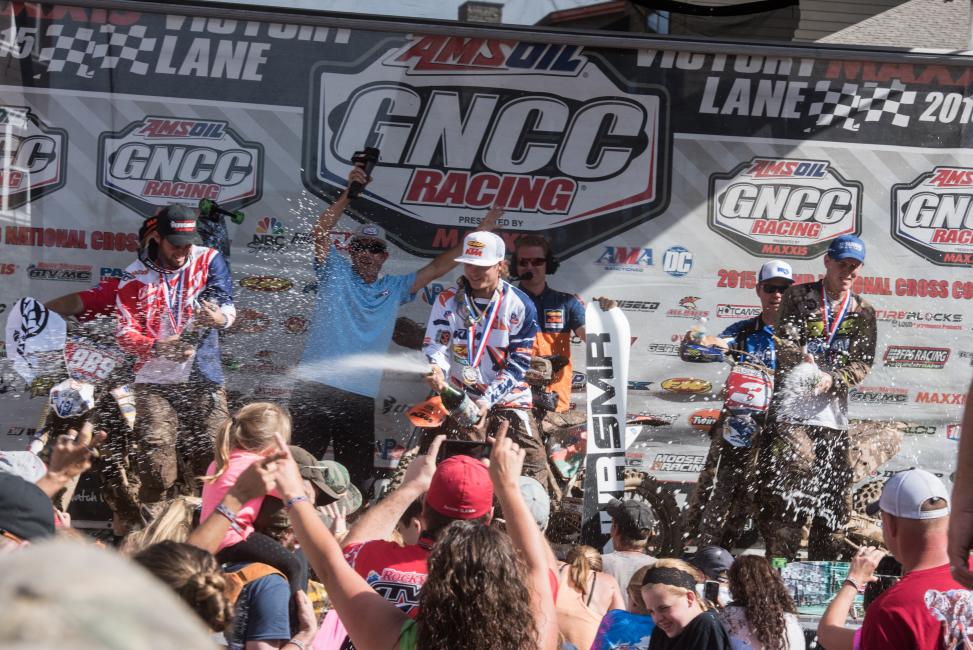 Kailub Russell celebrates another win.