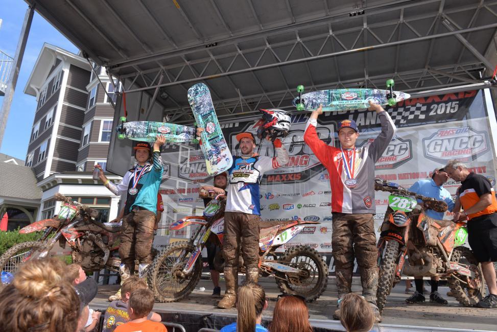 XC2 Podium: Jason Thomas (center), Trevor Bollinger (left) and Mike Witkowski (right).