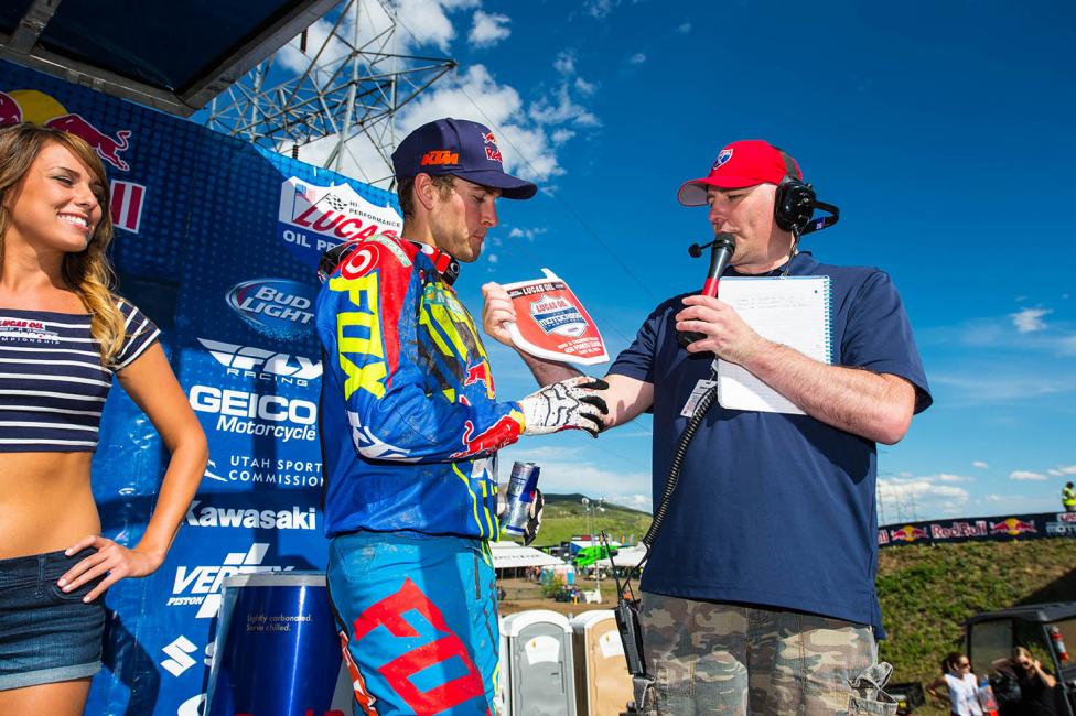 Just like that, Dungey takes over the red plate as the points leader. How many times have we seen this exact same thing happen?