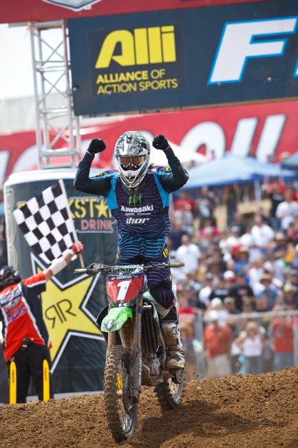 Reed's lone win for factory Monster Kawasaki in 2010. By the end of the year, he cut ties, and no one was sure if he'd even be back racing again. Apparently, Chad never wavered from his commitment to himself.