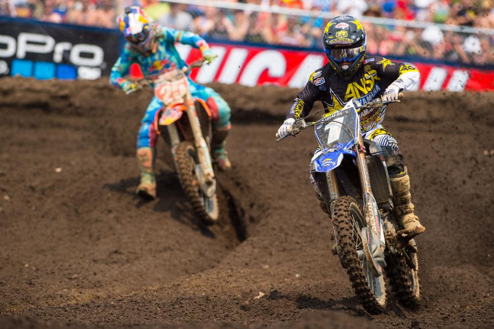 Martin (1) took over the 250MX points lead from Marvin Musquin (25).
