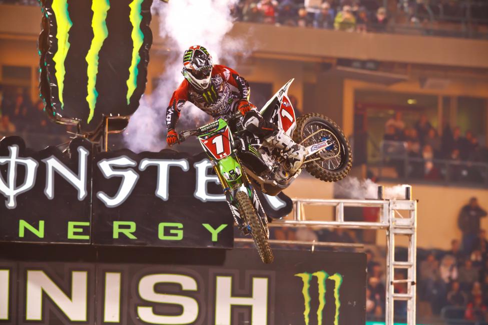 Villopoto started three years of successful title defenses at the 2012 Anaheim 1 Supercross.