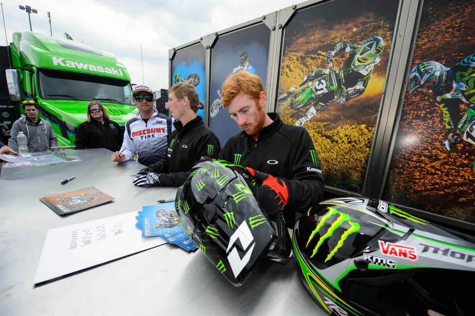 He might not always look like he loves it, but Villopoto shows up for all of his obligations.