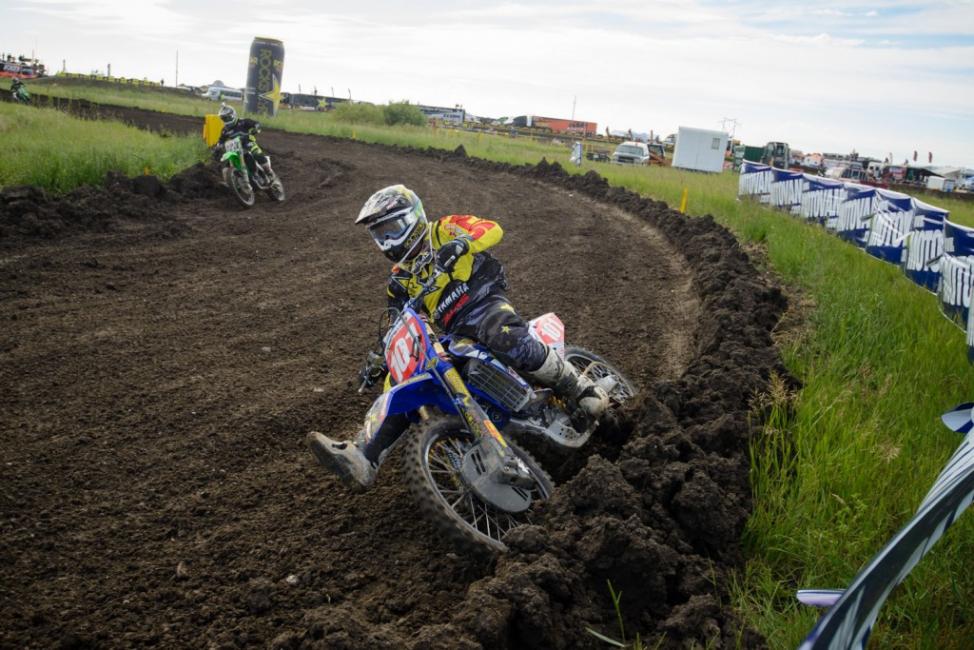 The Canadian MX1 title is getting close between Goerke (foreground), Metcalfe (background), and Facciotti.