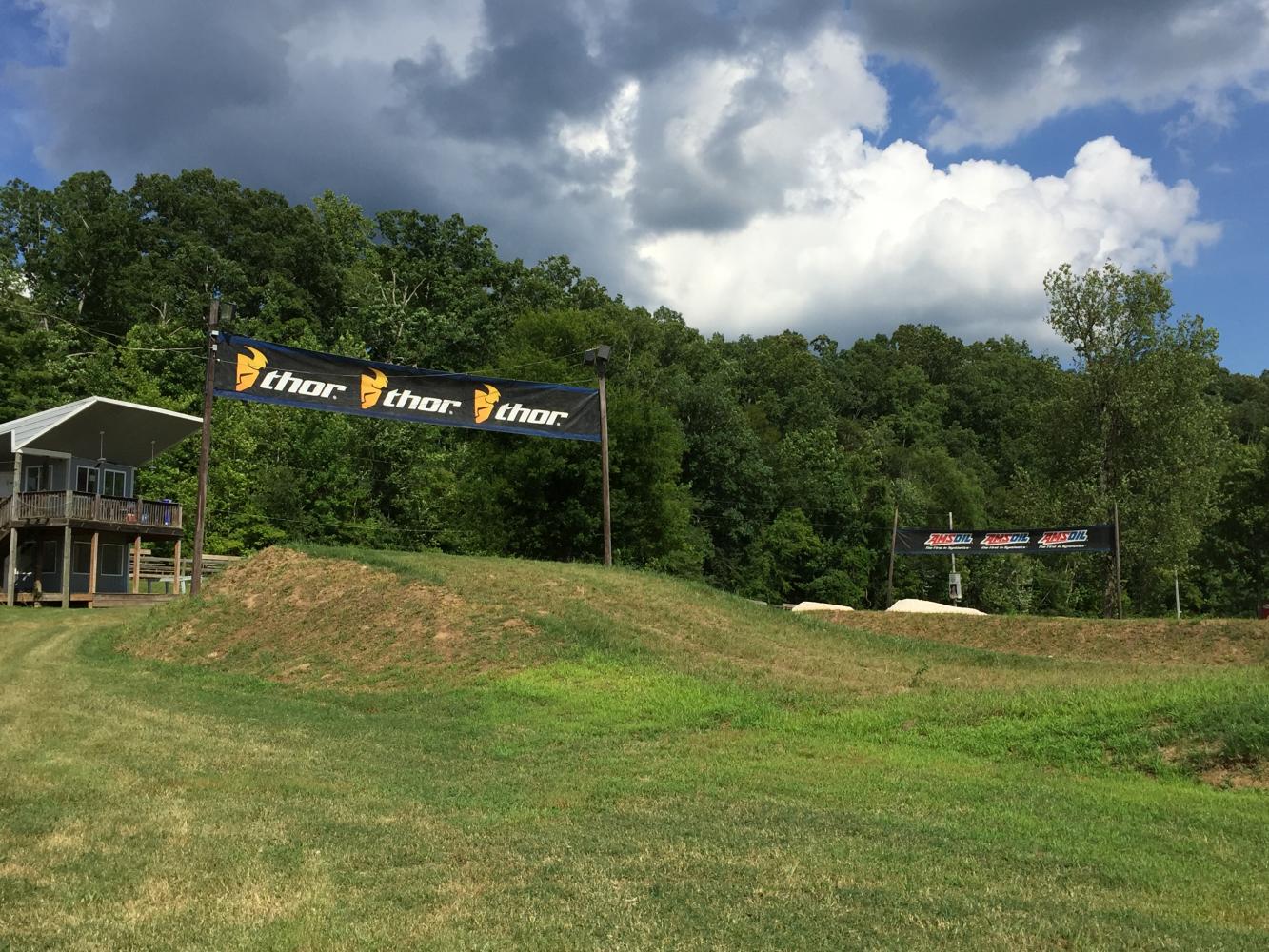 The jump after the finish line.