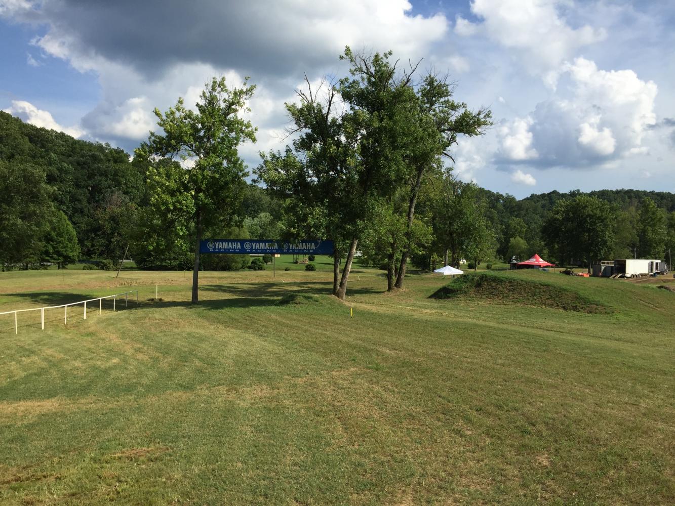 The infield sweeper, before you head back toward the finish line.