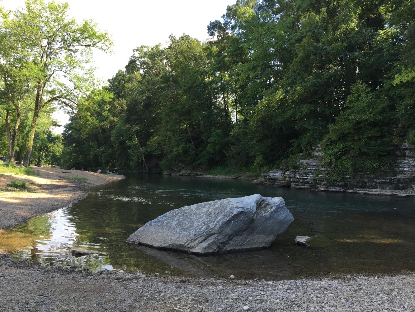 The creek is a great place to hang out and people-watch, not to mention the perfect place to cool down after a moto.