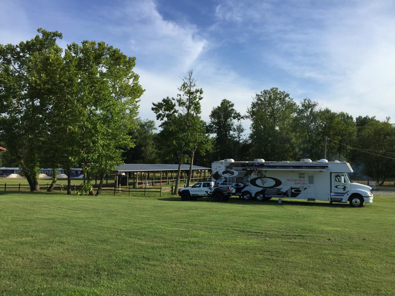 Hedie is already here with the Oakley rig, though he's flying out to Washougal on Friday and back on Sunday.