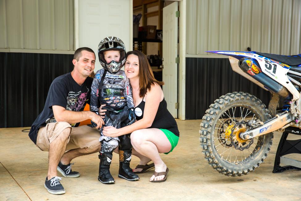 Austin and his family spent the day with Justin Barcia and the JGR crew.