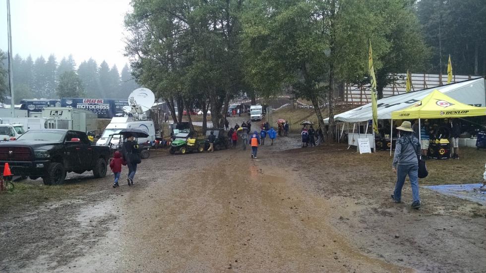 Things are going to get sloppy if the rain doesn't let up.