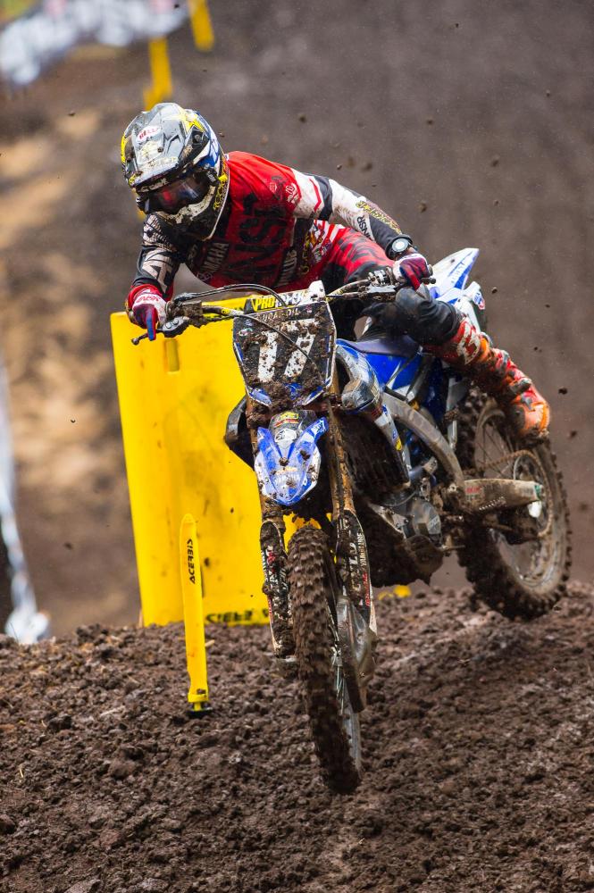Cooper Webb was all over Marvin Musquin in the first moto but came up a touch short.