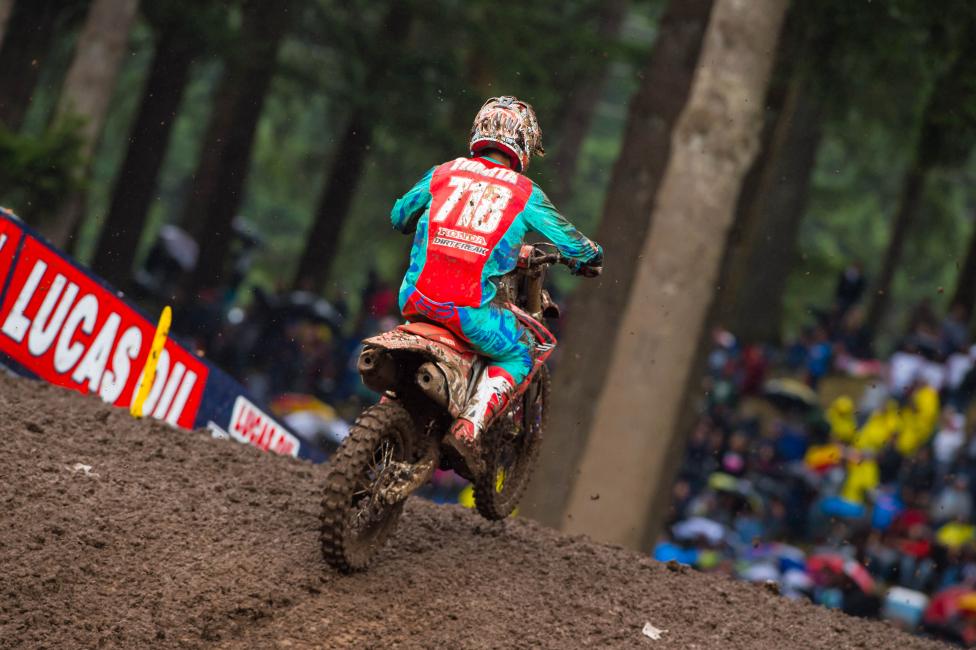 In his first AMA national, Toshiki Tomita finished fourteenth overall via 17-12 motos scores.