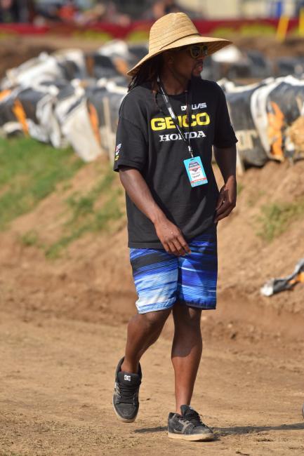 Malcom Stewart makes an apperance at the track today.