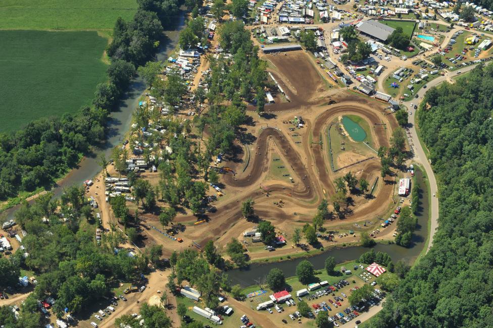 Aeriel view of the track.