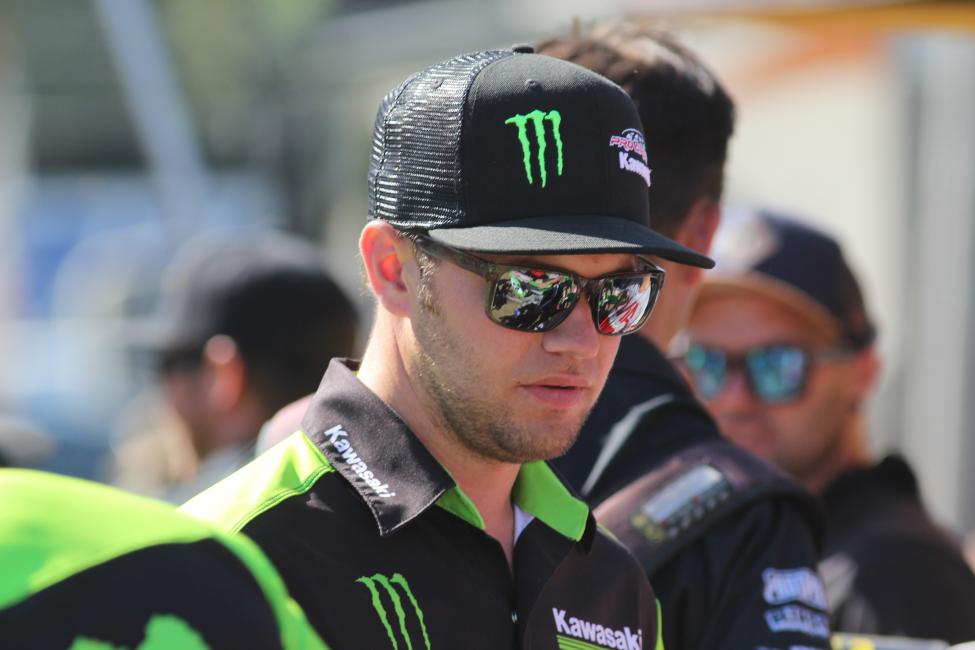 Kawasaki Team Green riders work with Ryan Holliday.