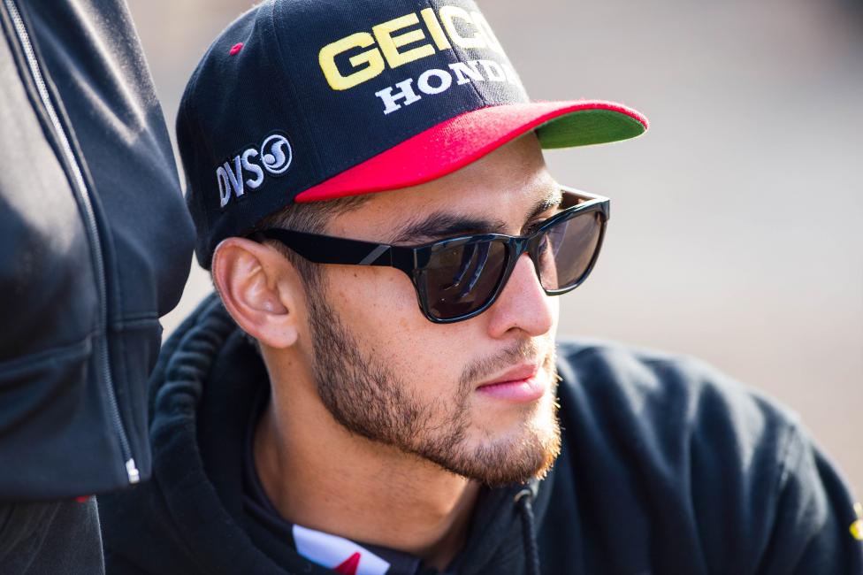 Before transitioning to the 450 next season, Justin Bogle is finishing the season out on a GEICO Honda 450.