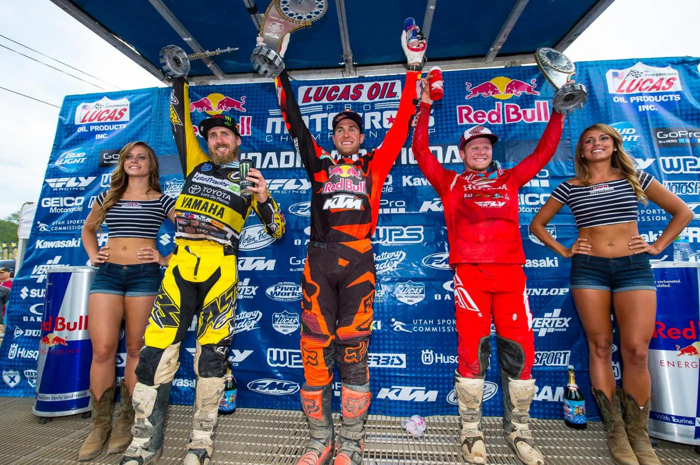 The 450 overall podium.